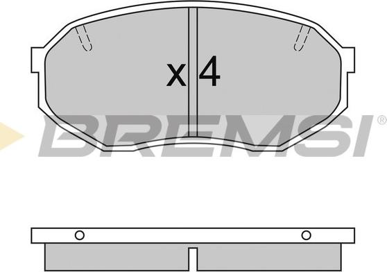 Bremsi BP2421 - Тормозные колодки, дисковые, комплект www.autospares.lv