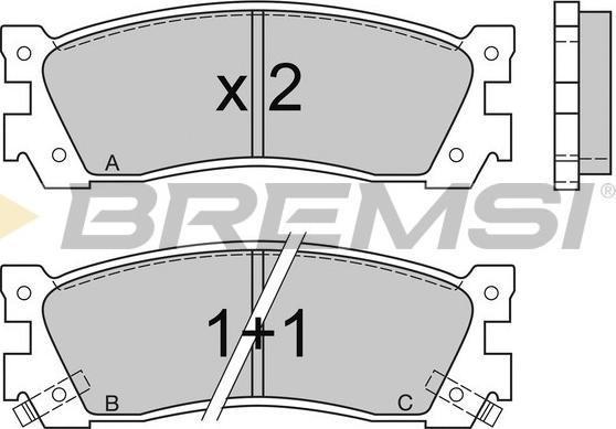 Bremsi BP2422 - Bremžu uzliku kompl., Disku bremzes www.autospares.lv