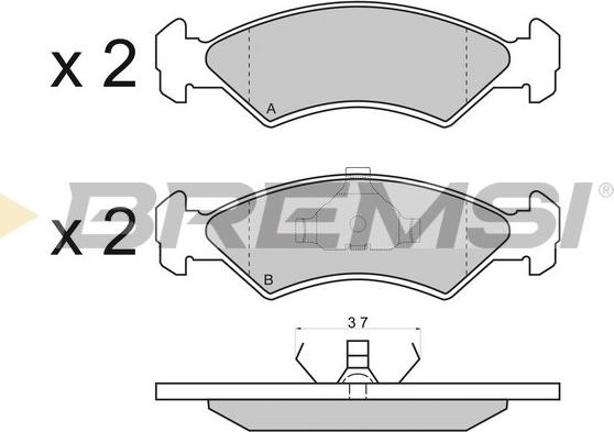 Bremsi BP2427 - Bremžu uzliku kompl., Disku bremzes autospares.lv