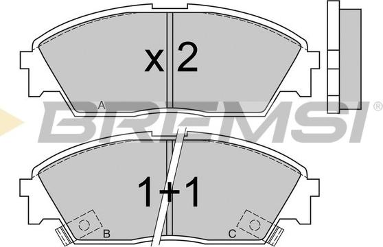 Bremsi BP2479 - Тормозные колодки, дисковые, комплект www.autospares.lv