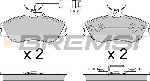 Bremsi BP2478 - Bremžu uzliku kompl., Disku bremzes autospares.lv