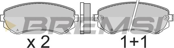 Bremsi BP2473 - Bremžu uzliku kompl., Disku bremzes www.autospares.lv