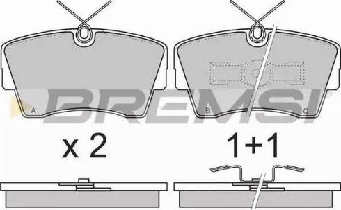 Bremsi BP2472 - Тормозные колодки, дисковые, комплект www.autospares.lv