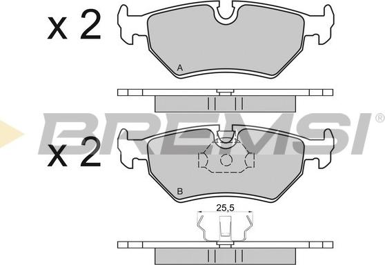 Bremsi BP2599 - Bremžu uzliku kompl., Disku bremzes www.autospares.lv