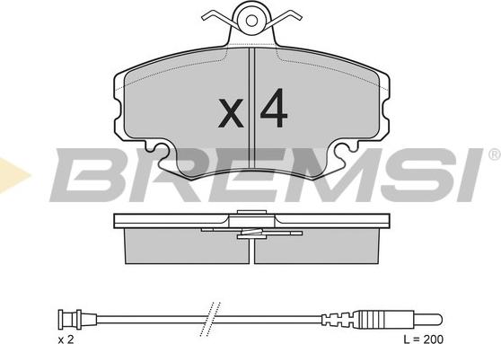 Bremsi BP2590 - Brake Pad Set, disc brake www.autospares.lv