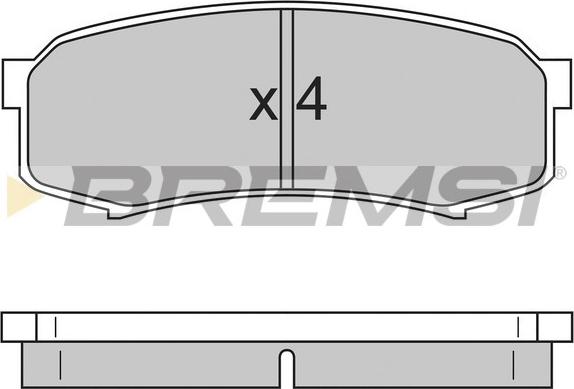 Bremsi BP2597 - Тормозные колодки, дисковые, комплект www.autospares.lv