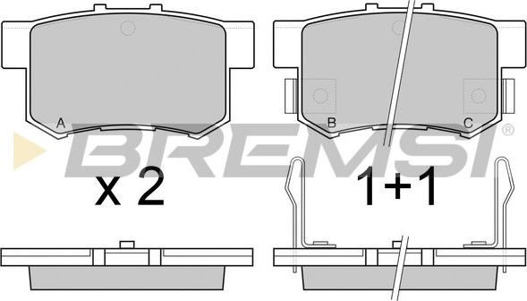 Bremsi BP2544 - Brake Pad Set, disc brake www.autospares.lv