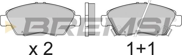 Bremsi BP2546 - Brake Pad Set, disc brake www.autospares.lv