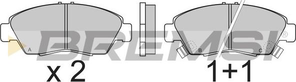 Bremsi BP2547 - Brake Pad Set, disc brake www.autospares.lv