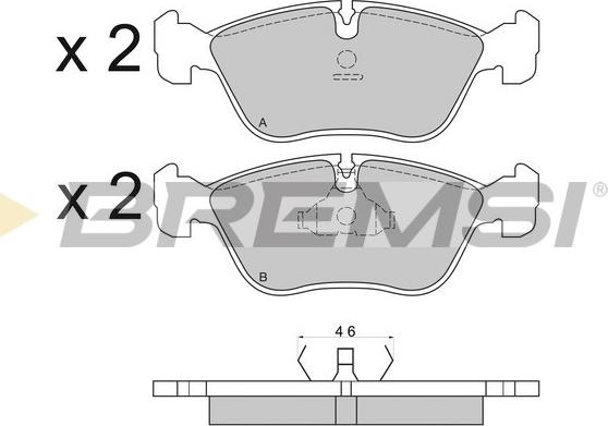 Bremsi BP2559 - Brake Pad Set, disc brake www.autospares.lv