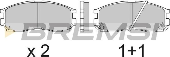 Bremsi BP2509 - Тормозные колодки, дисковые, комплект www.autospares.lv