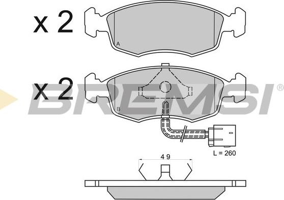 Bremsi BP2583 - Тормозные колодки, дисковые, комплект www.autospares.lv