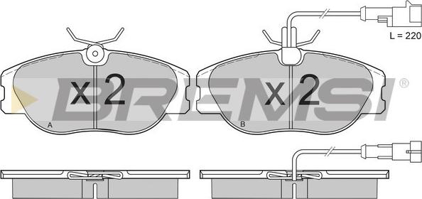 Bremsi BP2587 - Brake Pad Set, disc brake www.autospares.lv