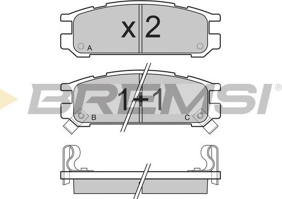 Bremsi BP2536 - Bremžu uzliku kompl., Disku bremzes www.autospares.lv