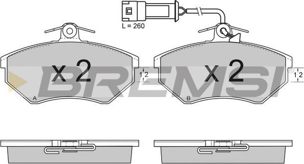 Bremsi BP2533 - Bremžu uzliku kompl., Disku bremzes www.autospares.lv