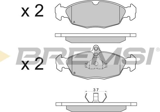 Bremsi BP2520 - Brake Pad Set, disc brake www.autospares.lv