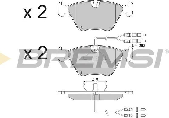 Bremsi BP2523 - Bremžu uzliku kompl., Disku bremzes autospares.lv