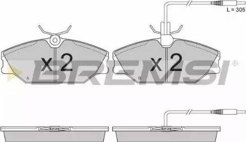 Bremsi BP2527 - Bremžu uzliku kompl., Disku bremzes autospares.lv