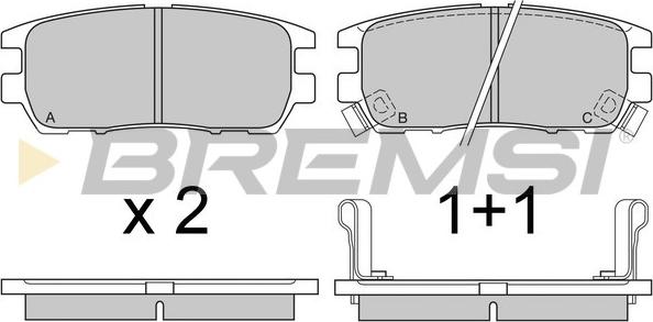 Bremsi BP2574 - Brake Pad Set, disc brake www.autospares.lv