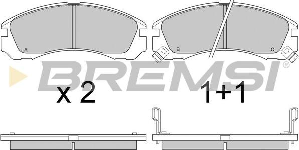 Bremsi BP2573 - Bremžu uzliku kompl., Disku bremzes www.autospares.lv