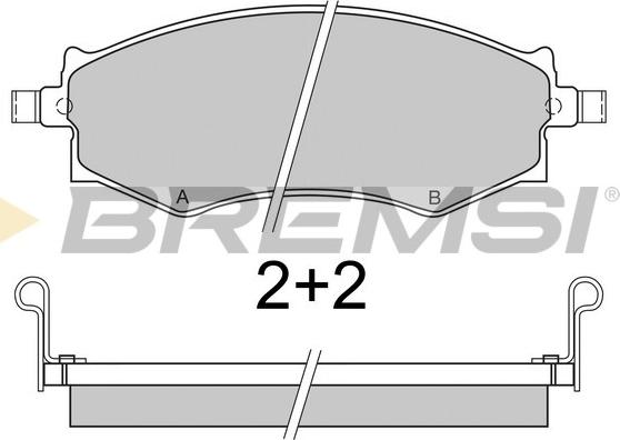 Bremsi BP2572 - Тормозные колодки, дисковые, комплект www.autospares.lv