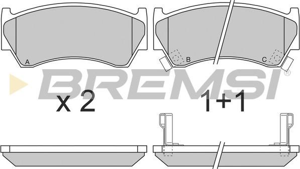 Bremsi BP2691 - Bremžu uzliku kompl., Disku bremzes autospares.lv