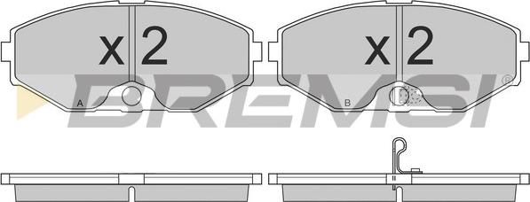 Bremsi BP2698 - Тормозные колодки, дисковые, комплект www.autospares.lv