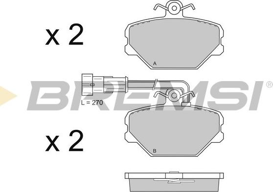 Bremsi BP2693 - Brake Pad Set, disc brake www.autospares.lv