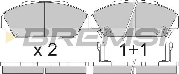 Bremsi BP2648 - Тормозные колодки, дисковые, комплект www.autospares.lv