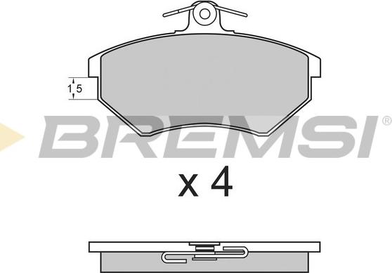 Bremsi BP2642 - Тормозные колодки, дисковые, комплект www.autospares.lv