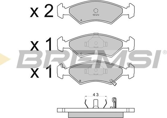 Bremsi BP2647 - Bremžu uzliku kompl., Disku bremzes autospares.lv