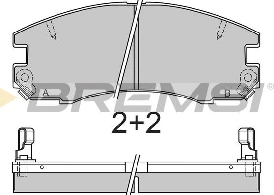 Bremsi BP2654 - Brake Pad Set, disc brake www.autospares.lv