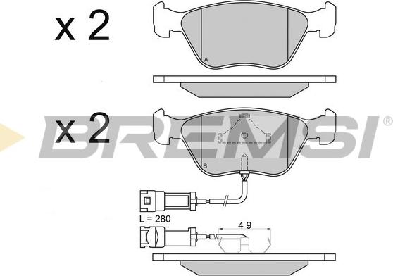 Bremsi BP2658 - Bremžu uzliku kompl., Disku bremzes www.autospares.lv