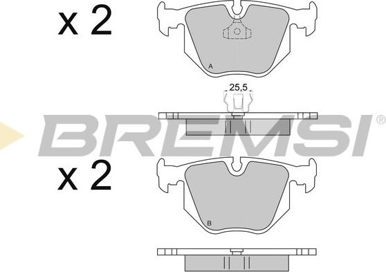 Bremsi BP2652 - Bremžu uzliku kompl., Disku bremzes www.autospares.lv