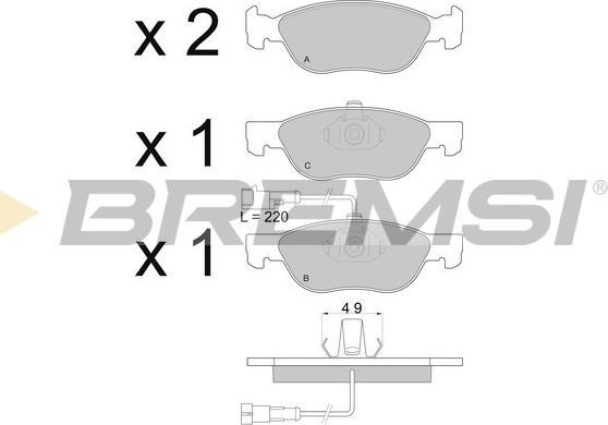 Bremsi BP2666 - Brake Pad Set, disc brake www.autospares.lv