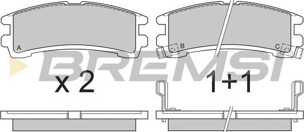 Bremsi BP2619 - Bremžu uzliku kompl., Disku bremzes www.autospares.lv