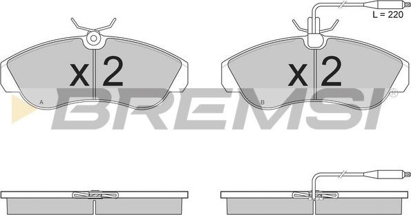 Bremsi BP2615 - Brake Pad Set, disc brake www.autospares.lv