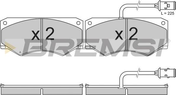 Bremsi BP2611 - Bremžu uzliku kompl., Disku bremzes autospares.lv