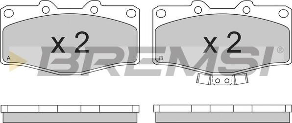 Bremsi BP2618 - Bremžu uzliku kompl., Disku bremzes autospares.lv