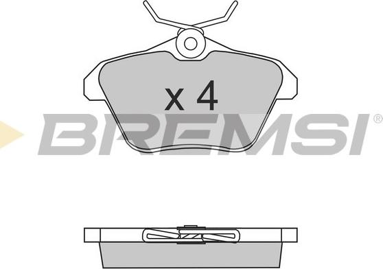 Bremsi BP2680 - Тормозные колодки, дисковые, комплект www.autospares.lv