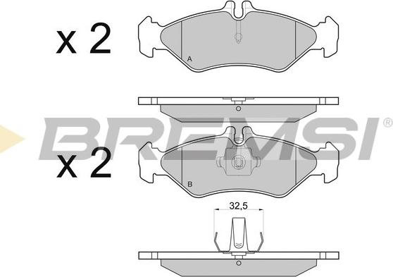 Bremsi BP2688 - Bremžu uzliku kompl., Disku bremzes autospares.lv