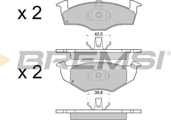 Bremsi BP2682 - Brake Pad Set, disc brake www.autospares.lv