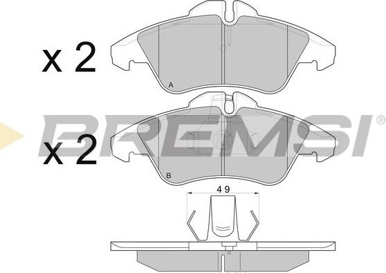 Bremsi BP2687 - Тормозные колодки, дисковые, комплект www.autospares.lv