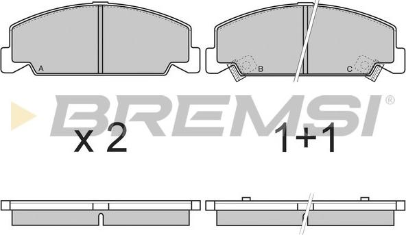 Bremsi BP2634 - Bremžu uzliku kompl., Disku bremzes www.autospares.lv