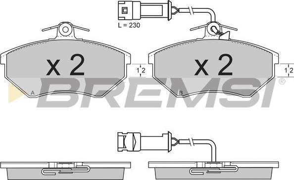 Bremsi BP2637 - Тормозные колодки, дисковые, комплект www.autospares.lv