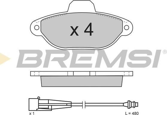 Bremsi BP2626 - Brake Pad Set, disc brake www.autospares.lv