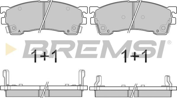 Bremsi BP2622 - Bremžu uzliku kompl., Disku bremzes autospares.lv