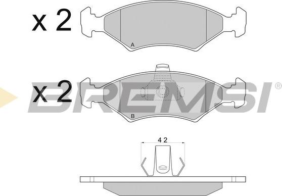 Bremsi BP2675 - Bremžu uzliku kompl., Disku bremzes www.autospares.lv