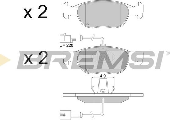 Bremsi BP2676 - Bremžu uzliku kompl., Disku bremzes www.autospares.lv