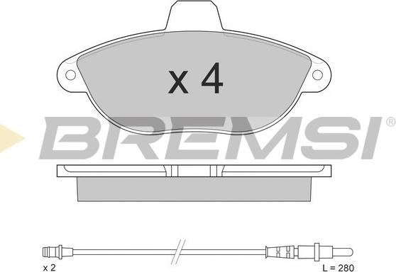 Bremsi BP2678 - Brake Pad Set, disc brake www.autospares.lv